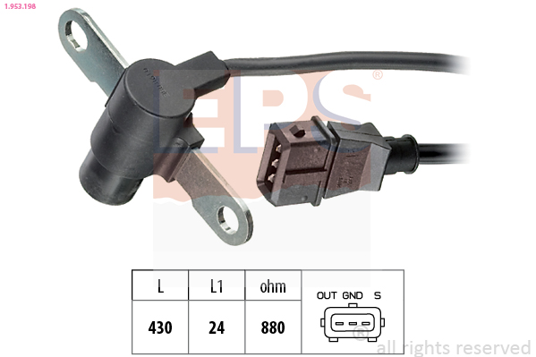 EPS 1.953.198 Made in Italy - OE Equivalent Sensor, crankshaft pulse