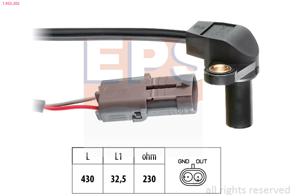 EPS 1.953.202 Made in Italy - OE Equivalent Sensor, crankshaft pulse