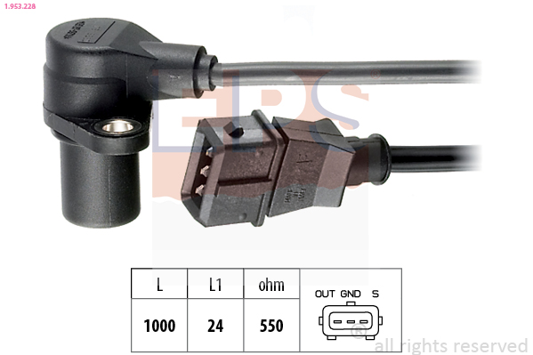 EPS 1.953.228 Made in Italy - OE Equivalent Snímač impulzov kľukového hriadeľa