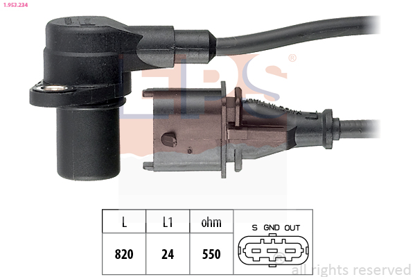 EPS 1.953.234 Made in Italy - OE Equivalent Sensor, crankshaft pulse