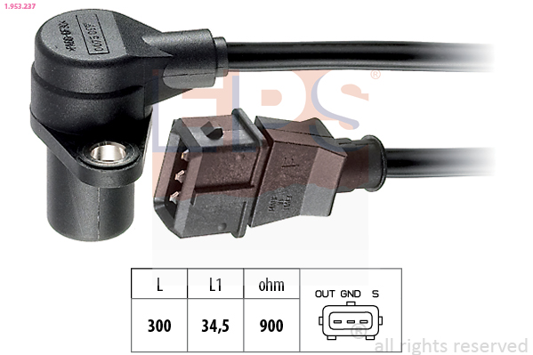 EPS 1.953.237 Made in Italy - OE Equivalent Sensor, crankshaft pulse