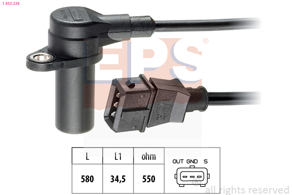 EPS 1.953.238 Made in Italy - OE Equivalent Sensor, crankshaft pulse
