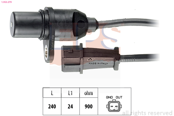 EPS 1.953.279 Made in Italy - OE Equivalent Sensor, crankshaft pulse
