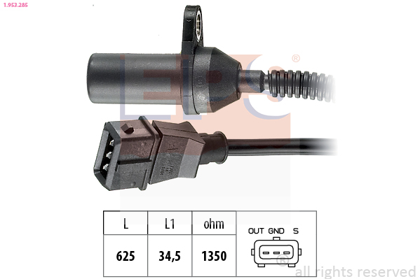 EPS 1.953.285 Made in Italy - OE Equivalent Sensor, crankshaft pulse