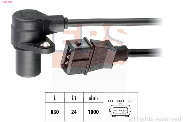 EPS 1.953.296 Made in Italy - OE Equivalent Sensor, crankshaft pulse