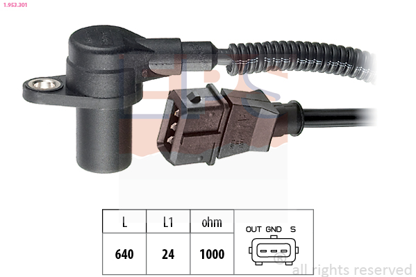 EPS 1.953.301 Made in Italy - OE Equivalent Sensor, crankshaft pulse