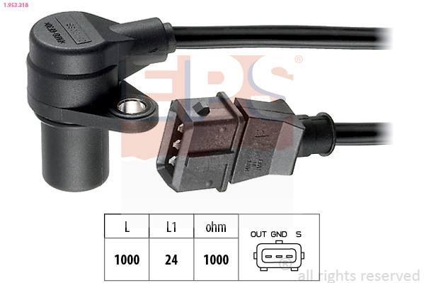 EPS 1.953.318 Made in Italy - OE Equivalent Snímač impulzov kľukového hriadeľa