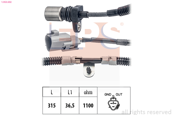 EPS 1.953.502 Made in Italy - OE Equivalent Snímač impulzov kľukového hriadeľa
