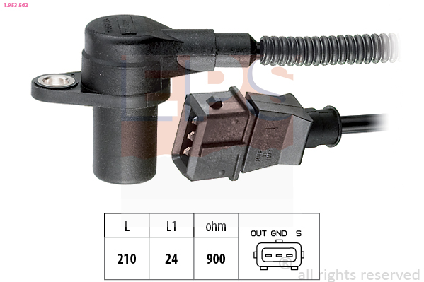 EPS 1.953.562 Made in Italy - OE Equivalent Sensor, crankshaft pulse