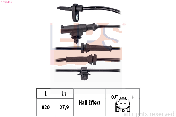 FAE 78049 Sensor, ABS