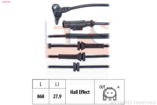 JAPANPARTS ABS-920 Sensor, ABS