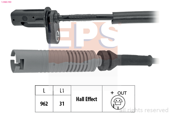 EPS 1.960.193 Made in Italy - OE Equivalent Sensor, wheel speed