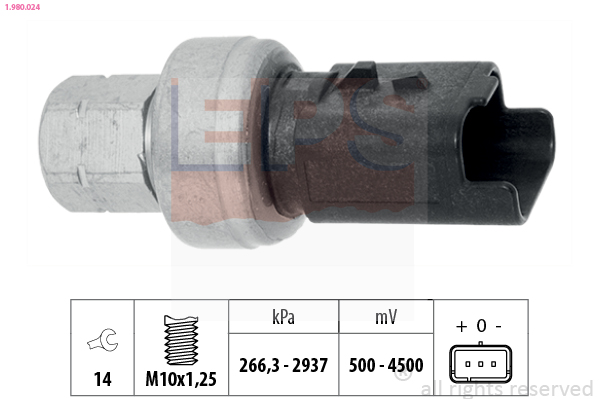 EPS 1.980.024 Made in Italy - OE Equivalent Tlakový spínač klimatizácie