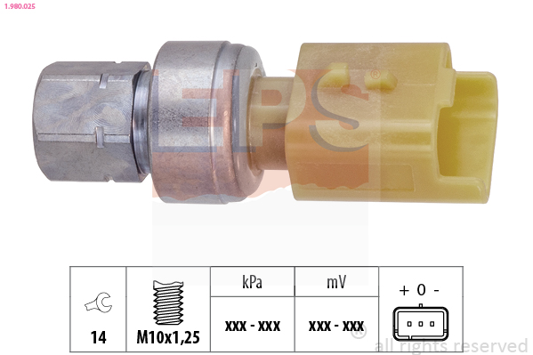 EPS 1.980.025 Made in Italy - OE Equivalent Tlakový spínač klimatizácie