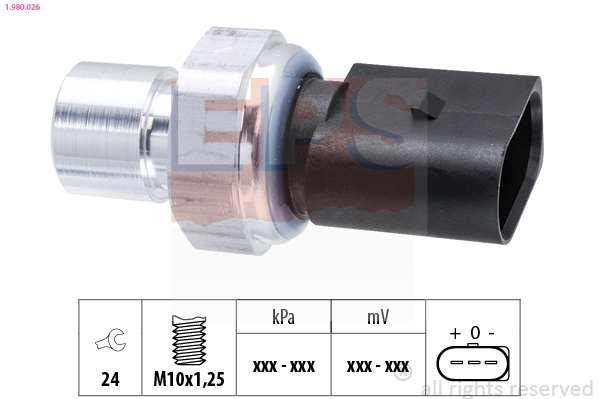 EPS 1.980.026 Made in Italy - OE Equivalent Tlakový spínač klimatizácie
