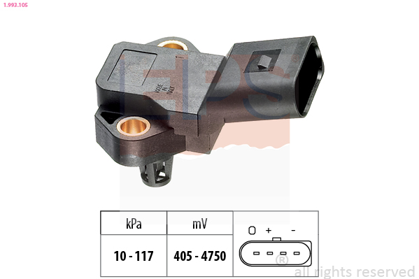 VEMO V22-72-0037 Original VEMO Quality Lufttrykksensor, høydetilpasning