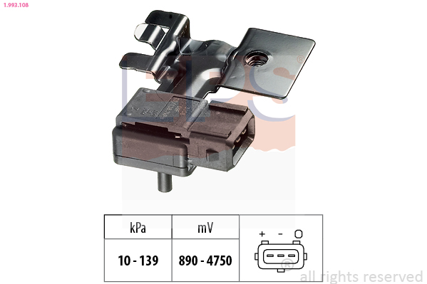 DENSO DAP-0109 Lufttrykksensor, høydetilpasning