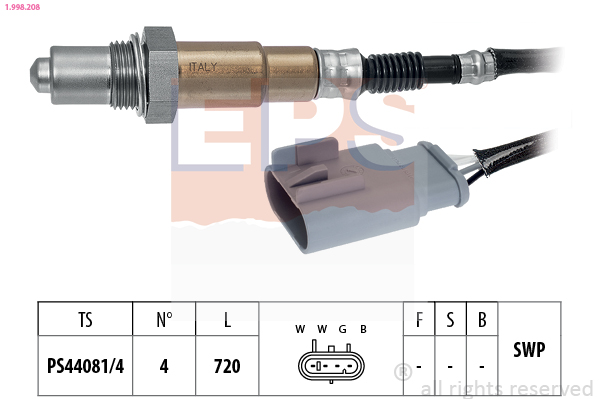 DENSO DOX-1720 Direct fit switching sensor Lambdasonde