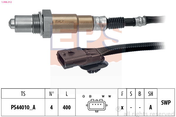 EPS 1.998.312 Made in Italy - OE Equivalent Lambda sonda