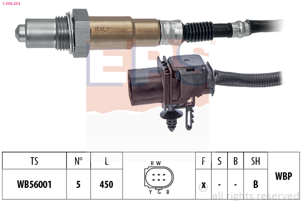EPS 1.998.434 Made in Italy - OE Equivalent Lambda sonda