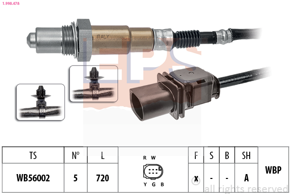 EPS 1.998.478 Made in Italy - OE Equivalent Lambda sonda
