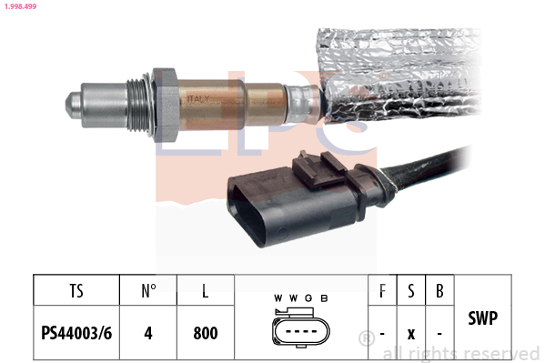 EPS 1.998.499 Made in Italy - OE Equivalent Lambda sonda