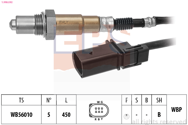 EPS 1.998.592 Made in Italy - OE Equivalent Lambda sonda