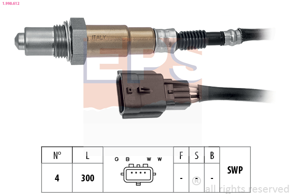 EPS 1.998.612 Made in Italy - OE Equivalent Lambda sonda