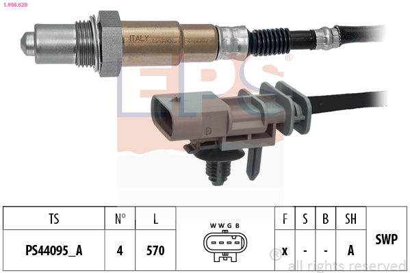 EPS 1.998.629 Made in Italy - OE Equivalent Lambda sonda
