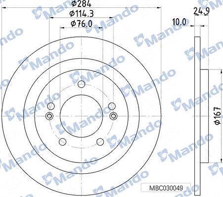 MANDO MBC030049 Δισκόπλακα