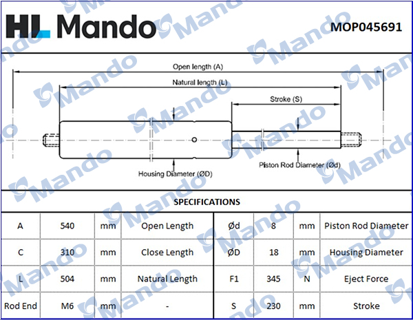 MANDO MOP045691 Αμορτ....