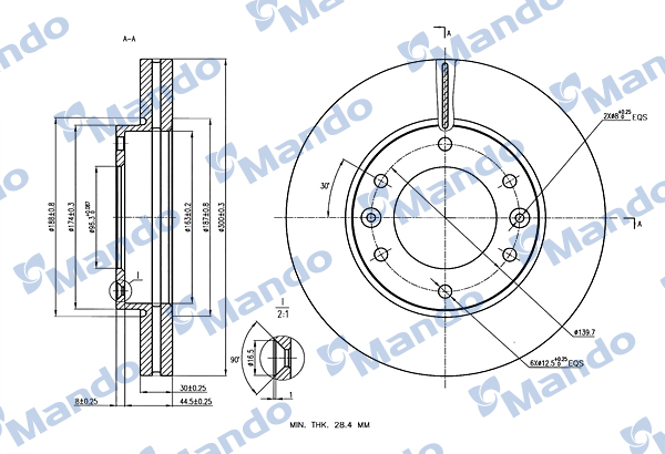 MANDO MBC030081 Δισκόπλακα