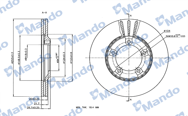 MANDO MBC030106 Disque de...