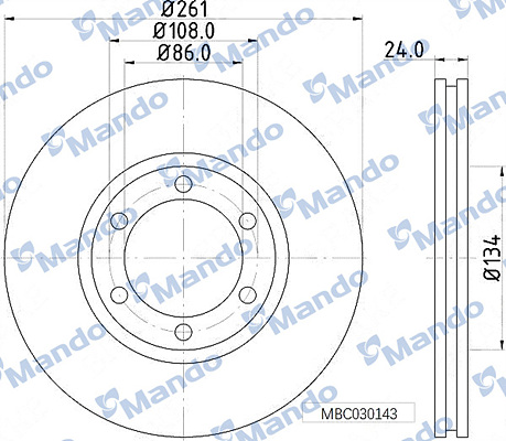 MANDO MBC030143 Disque de...