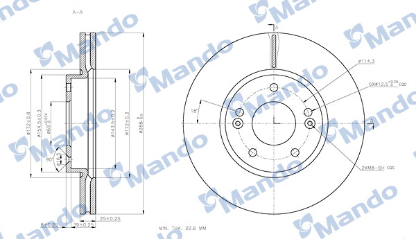 MANDO MBC030282 Δισκόπλακα