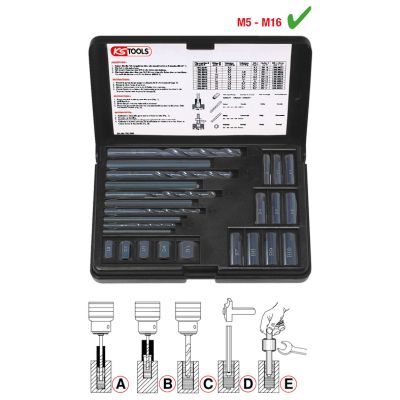 KS TOOLS 150.1305 Sada vyvŕtavacích nástrojov, rozperka