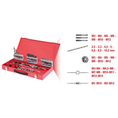 KS TOOLS 331.0644 Sada náradia pre rezanie závitov