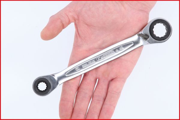KS TOOLS 503.4565 Dobbelthodet ringnøkkel med skralle