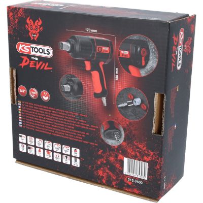 KS TOOLS 515.3400 Slagskrutrekker (trykkluftdrevet)