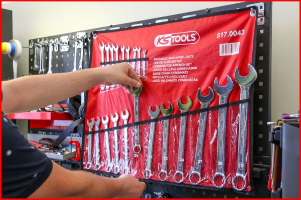 KS TOOLS 517.0043 Sada očkových a vidlicových kľúčov