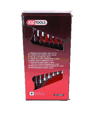 KS TOOLS 517.0048 Sada očkových a vidlicových kľúčov