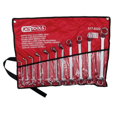 KS TOOLS 517.0222 Dobbelthodet ringnøkkelsett