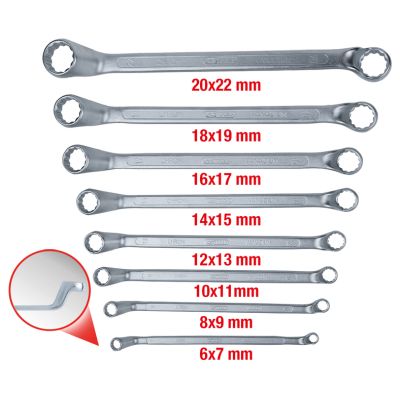 KS TOOLS 517.0248 Sada dvojitých očkových kľúčov
