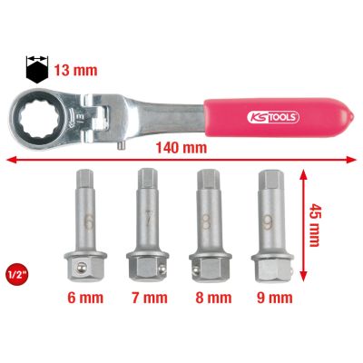 KS TOOLS 918.3500 Nastrckovy kluc, brzdovy strmen