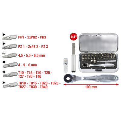 KS TOOLS 918.4600 Kit, screwdriver bits