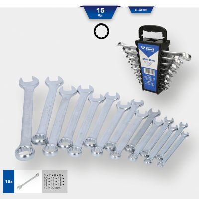 KS TOOLS BT011015 Sada očkových a vidlicových kľúčov