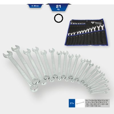 KS TOOLS BT011021 Sada očkových a vidlicových kľúčov
