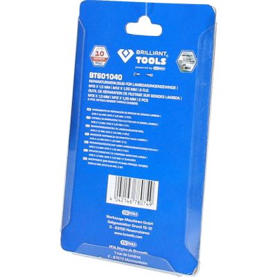 KS TOOLS BT601040 Verktøysett for gjengeskjæring, lambdasonde