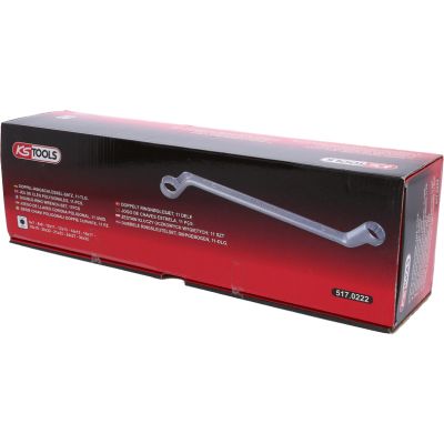 KS TOOLS 517.0222 Dobbelthodet ringnøkkelsett