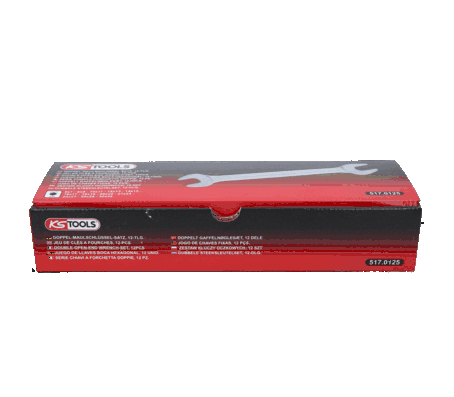 KS TOOLS 517.0125 Dobbelthodet fastnøkkelsett